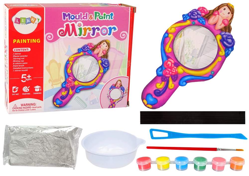 E-shop Lean Toys Súprava kreatívnych plastových zrkadlových omietkových farieb