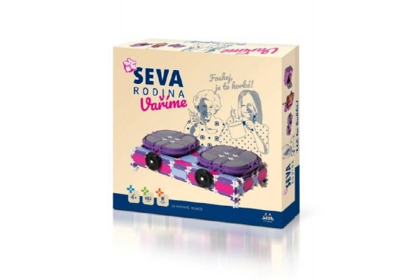 E-shop Stavebnica SEVA Rodina Varíme – kuchynský robot, varič a mikrovlnná rúra, 682 dielikov