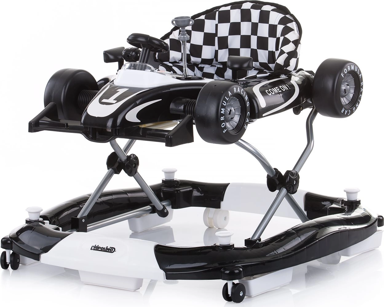 E-shop Chodítko 4v1 Car Racer – Čierno-biela
