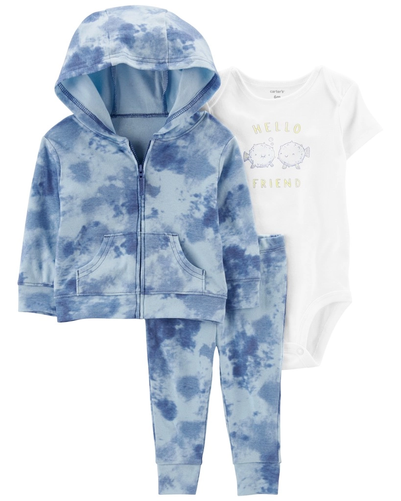 E-shop Carter's Set 3dielny mikina legíny body kr. rukáv Pink Ocean dievča LBB