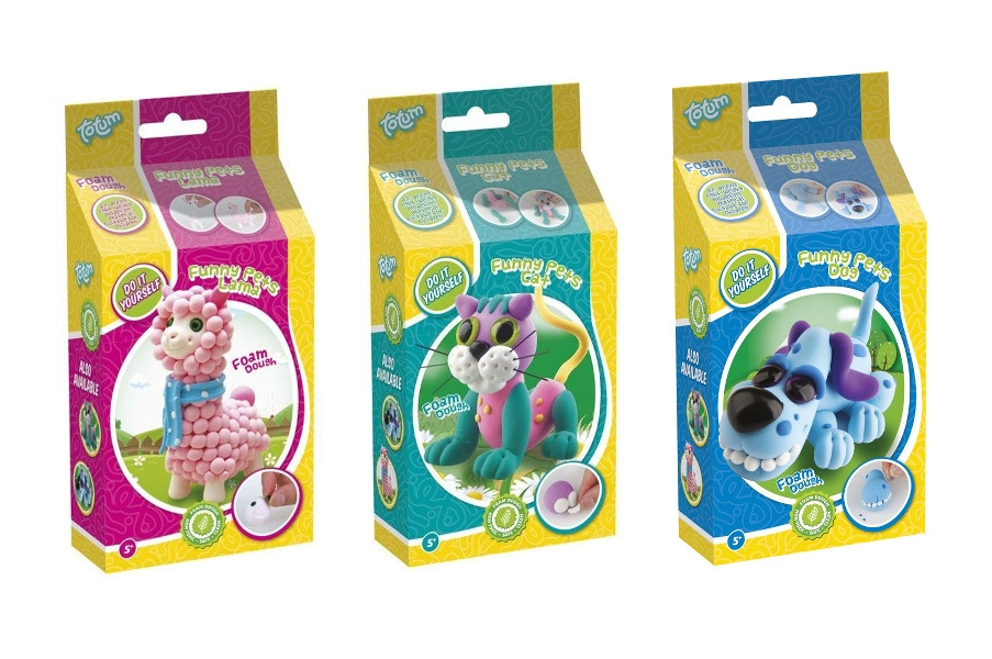 E-shop Totum penové zvieratká z modelíny Foam Dough – DIY sada