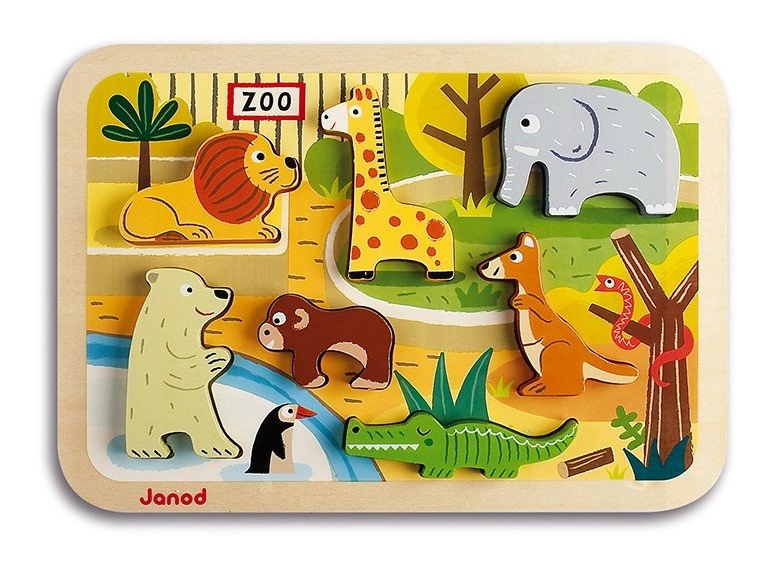 E-shop Janod puzzle ZOO CHUNKY 7 dielov
