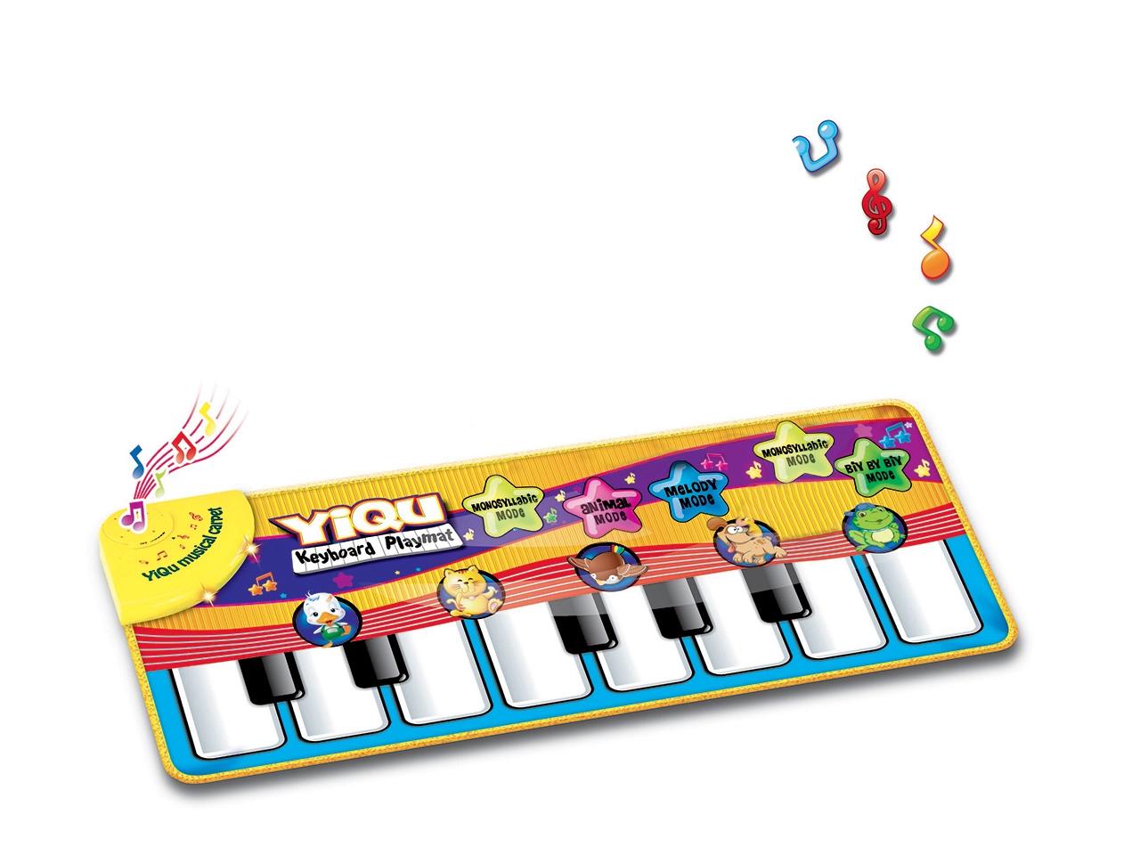 E-shop Baby pianko podlahové interaktivní dečka se zvířátky na baterie Zvuk Toys 73 cm