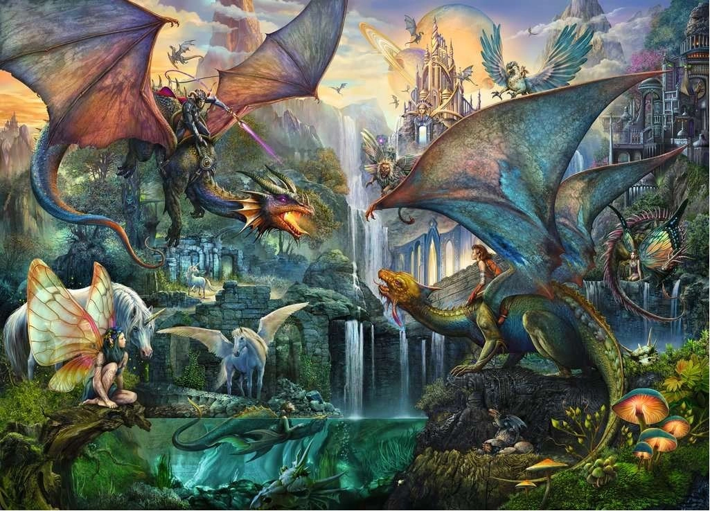 E-shop Ravensburger puzzle Kúzelný dračí les 9000 dielikov
