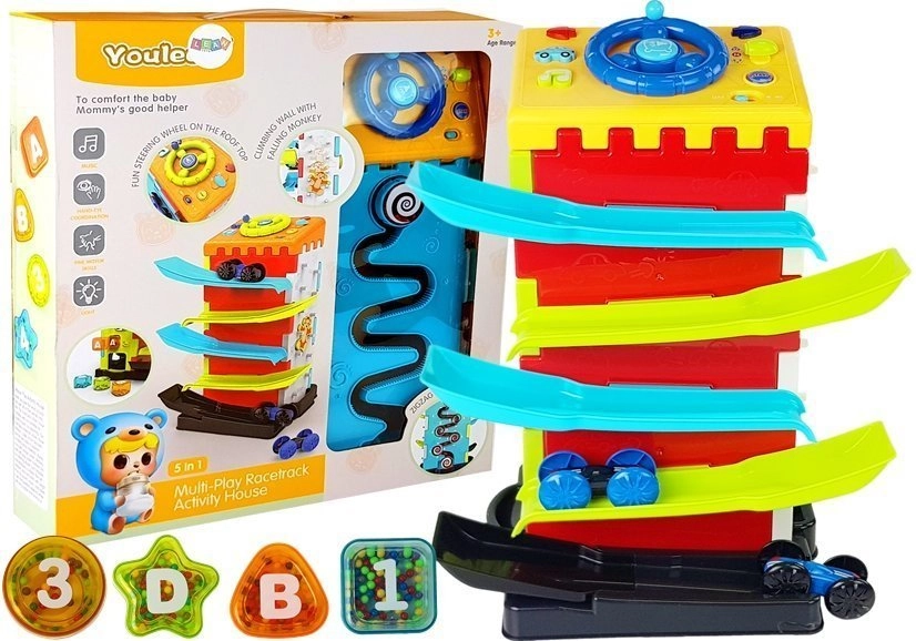 E-shop LEAN TOYS Vzdelávacia veža šmýkačka triedič