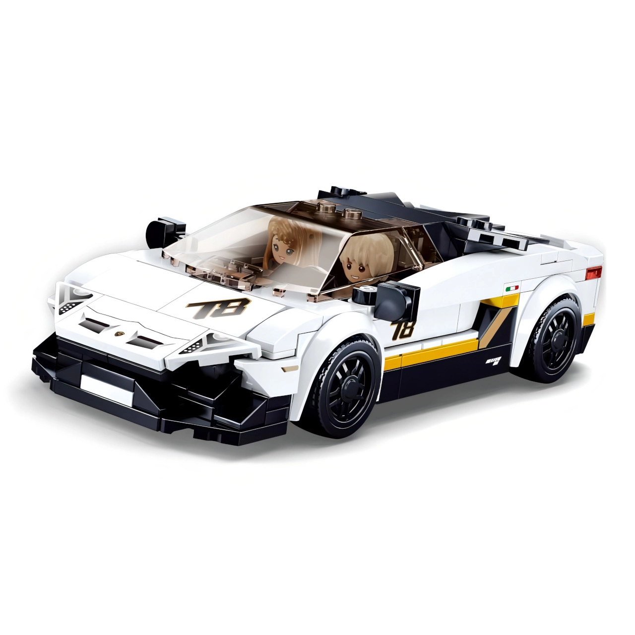 E-shop Sluban B0957 Bílý italský sporťák