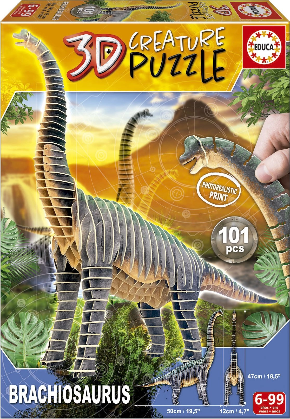EDUCA 3D puzzle Brachiosaurus 101 ks