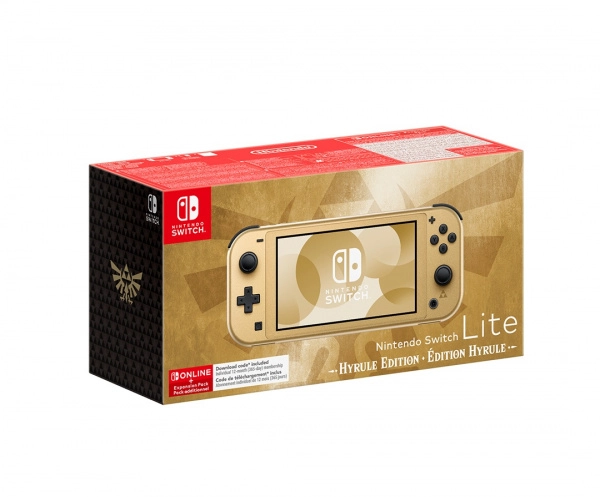nintendo switch lite hyrule edition + 12-mesačné nintendo switch online + expansion pack