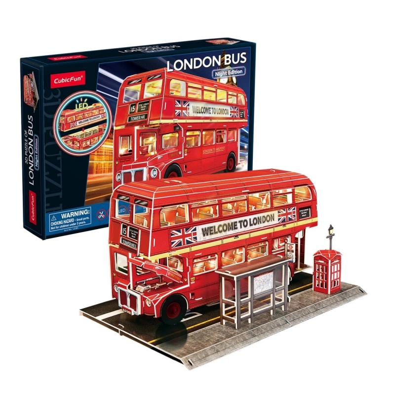 E-shop CubicFun 3D puzzle svítící Londýnsky autobus 161 ks