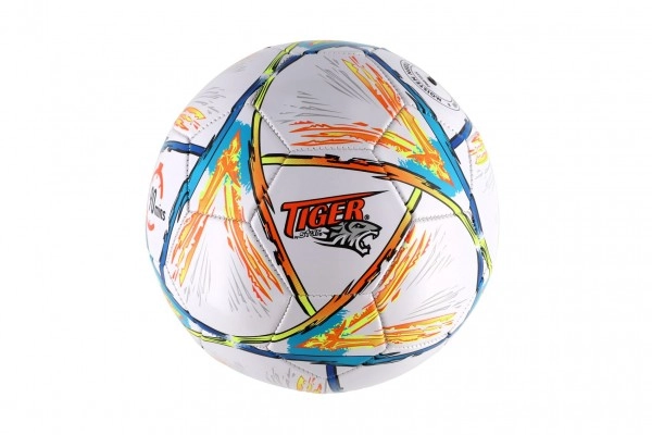 E-shop Farebná futbalová lopta veľkosť 5, šitá kožená, 23 cm