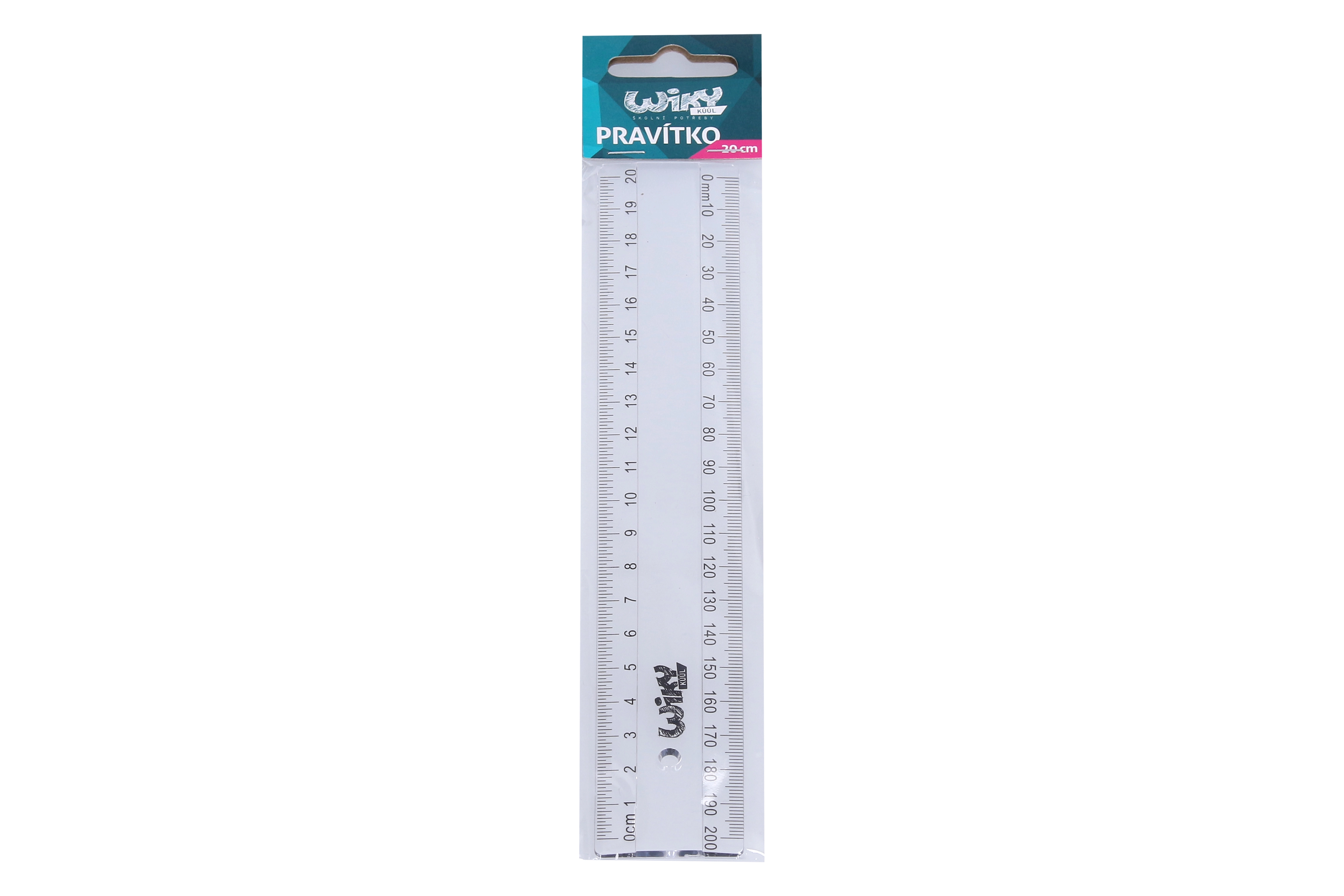 E-shop Wiky WKW026746 pravítko 20 cm transparentné