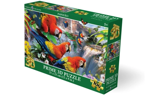 3D puzzle papagáje 100 dielikov