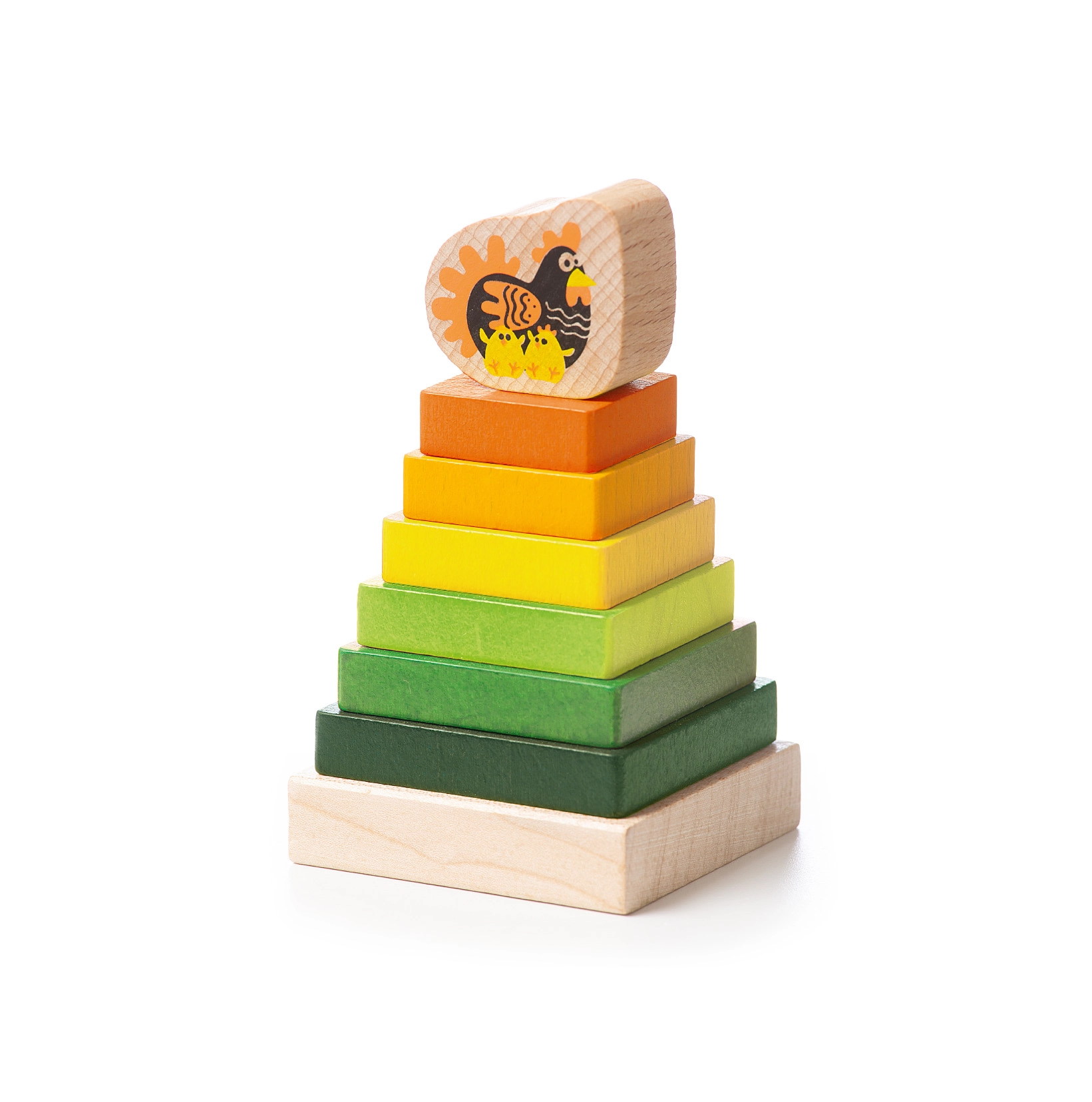 E-shop Cubika 15276 barevná pyramida se slepičkou