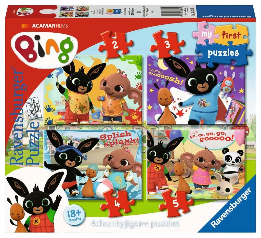 E-shop Moje prvé puzzle Bing – zábava s priateľmi 4v1 (2–5 dielikov) RAVENSBURGER
