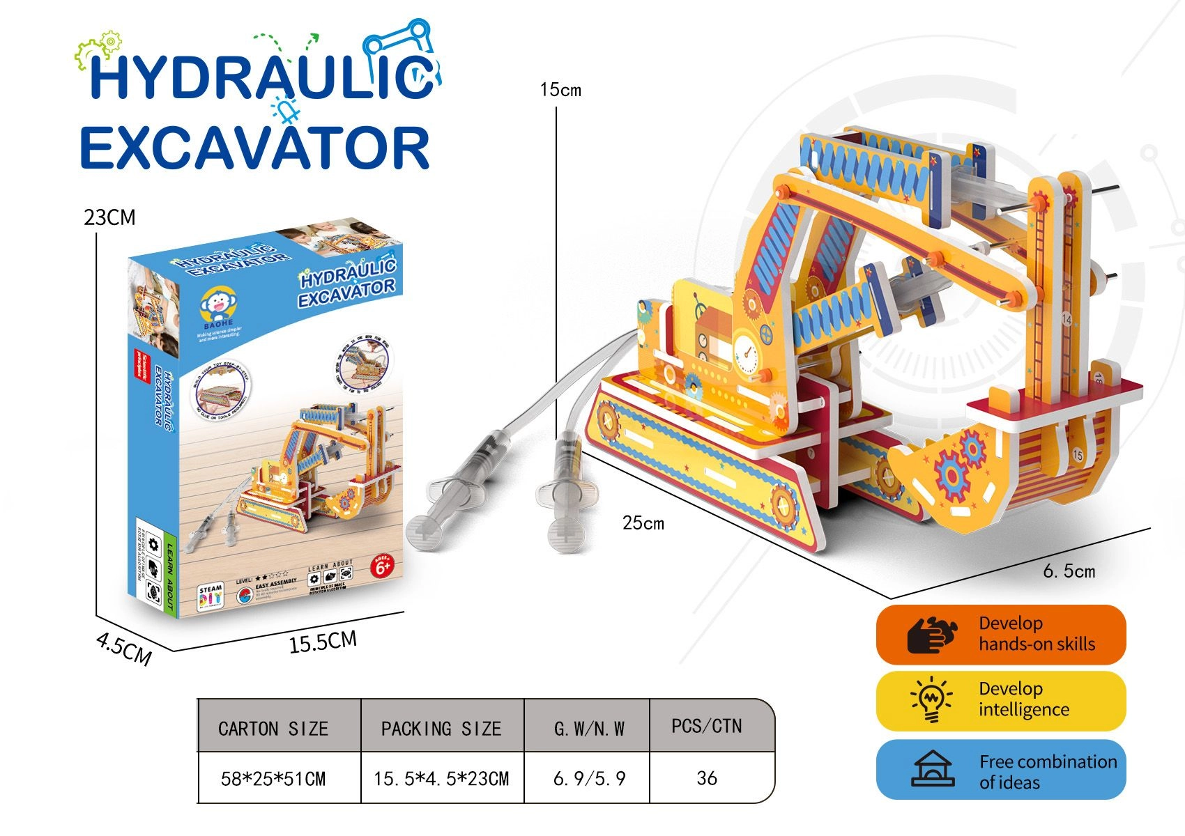 Stavebnica Bager Hydraulický