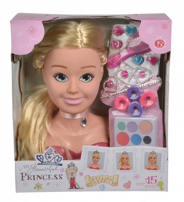 E-shop Simba česací hlava Princezna s příslušenstvím