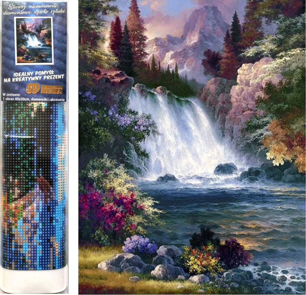 E-shop Norimpex Diamantové maľovanie Vodopád 30 x 40 cm