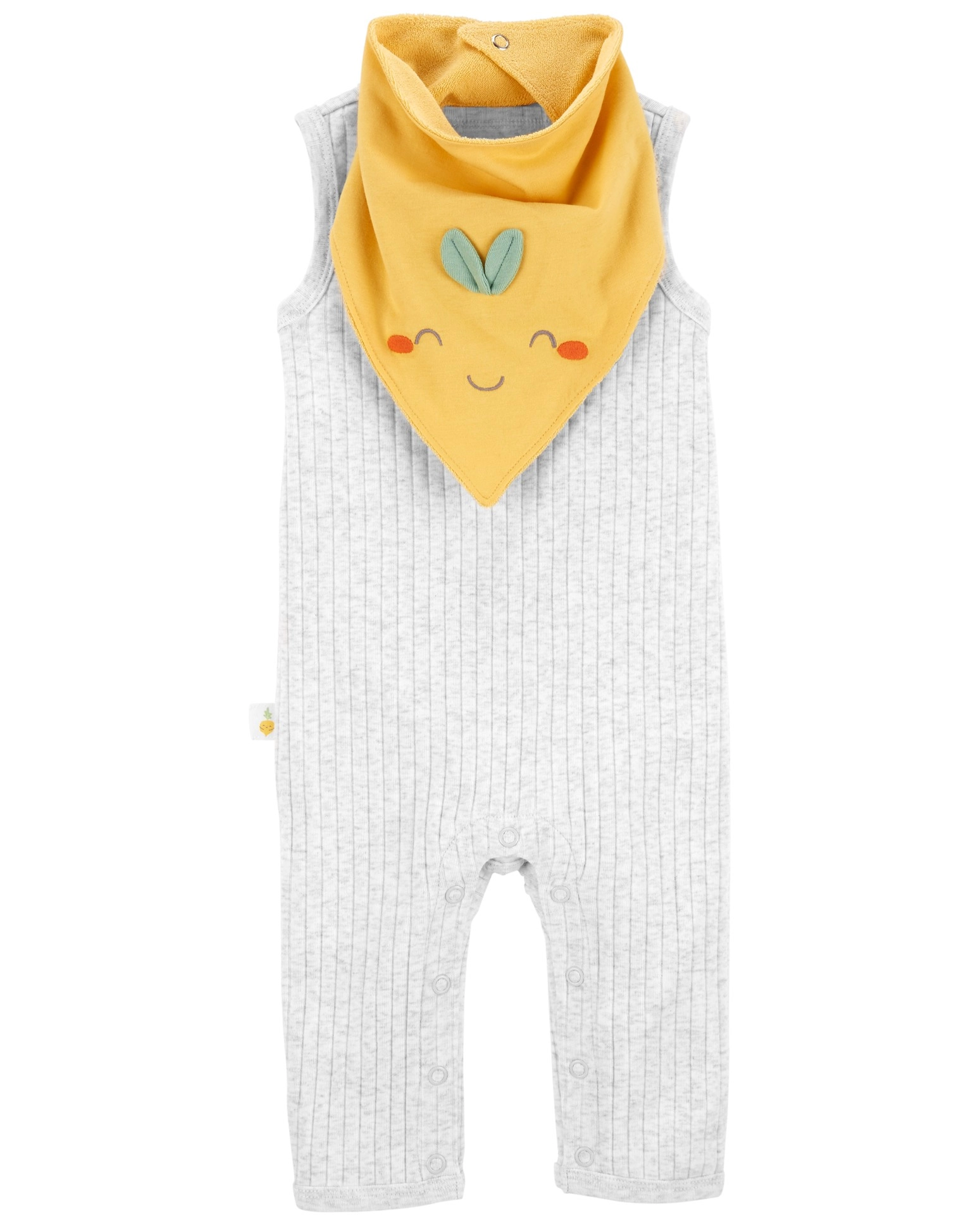 E-shop Carter's Set 2dielny overal bez rukávov, podbradník Grey neutrál LBB