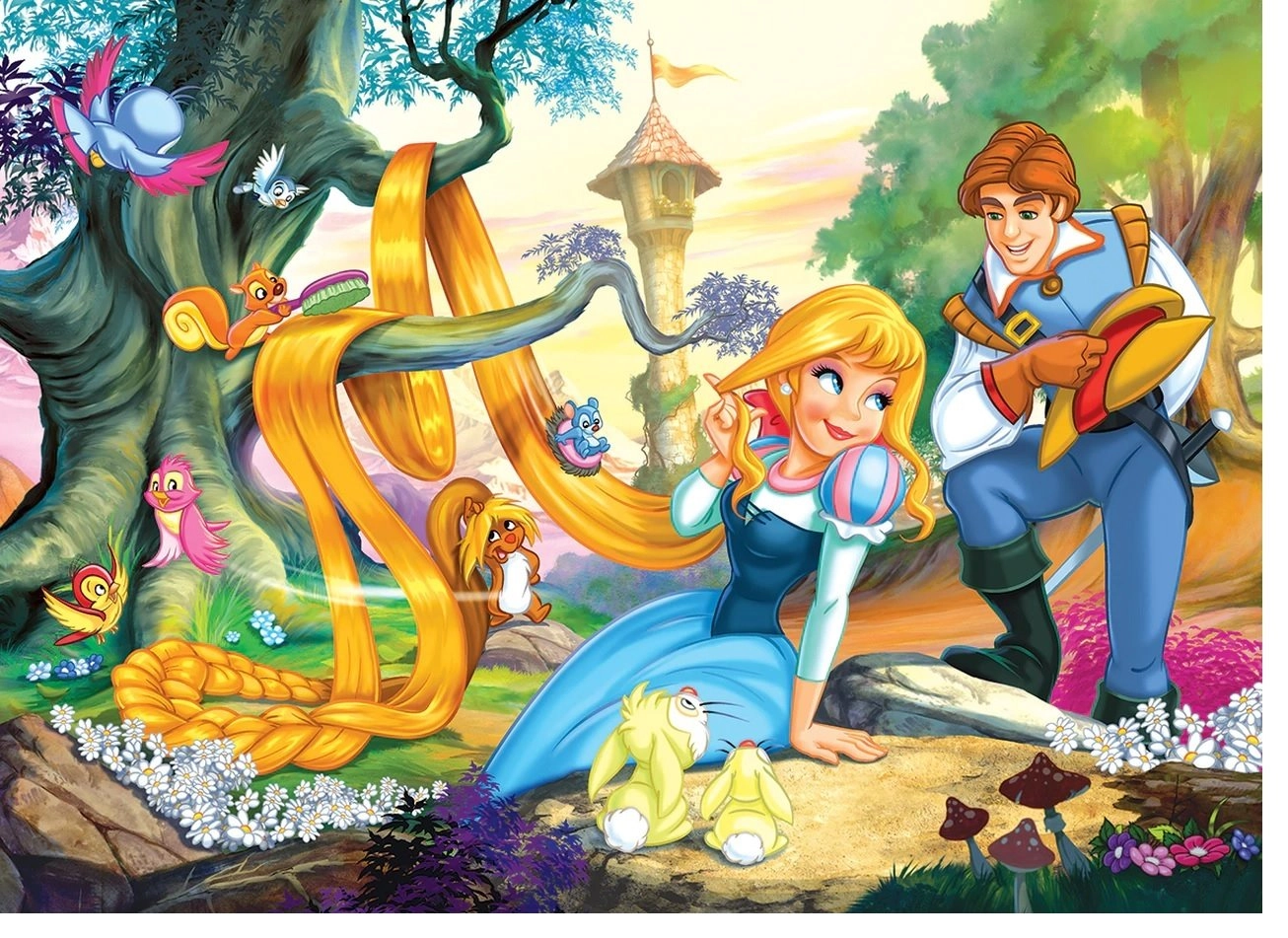 Eurographics puzzle Princezná s nádhernými vlasmi 100 dielikov