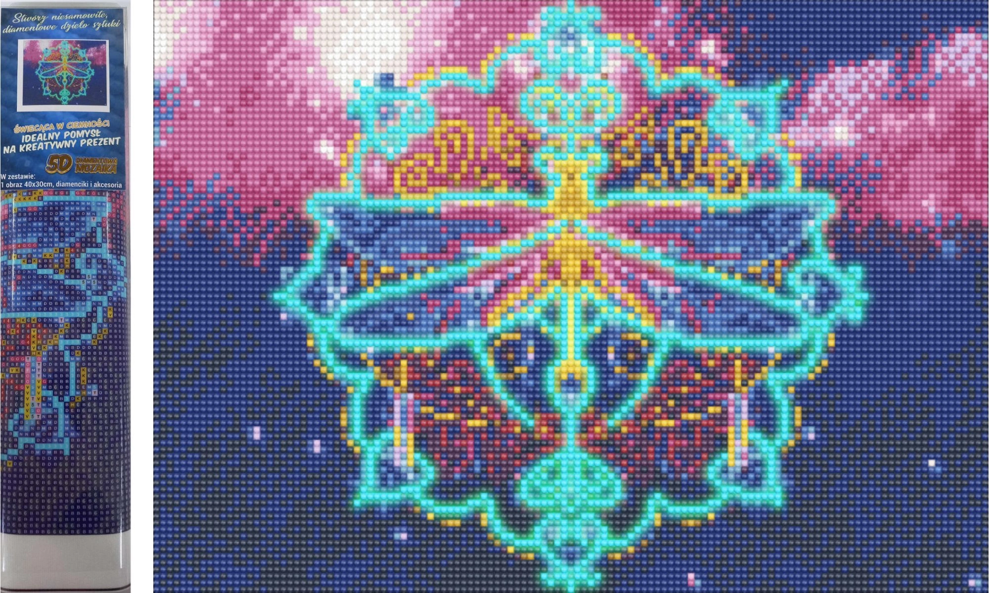 E-shop Norimpex Diamantové maľovanie Svietiaca vážka 30 x 40 cm