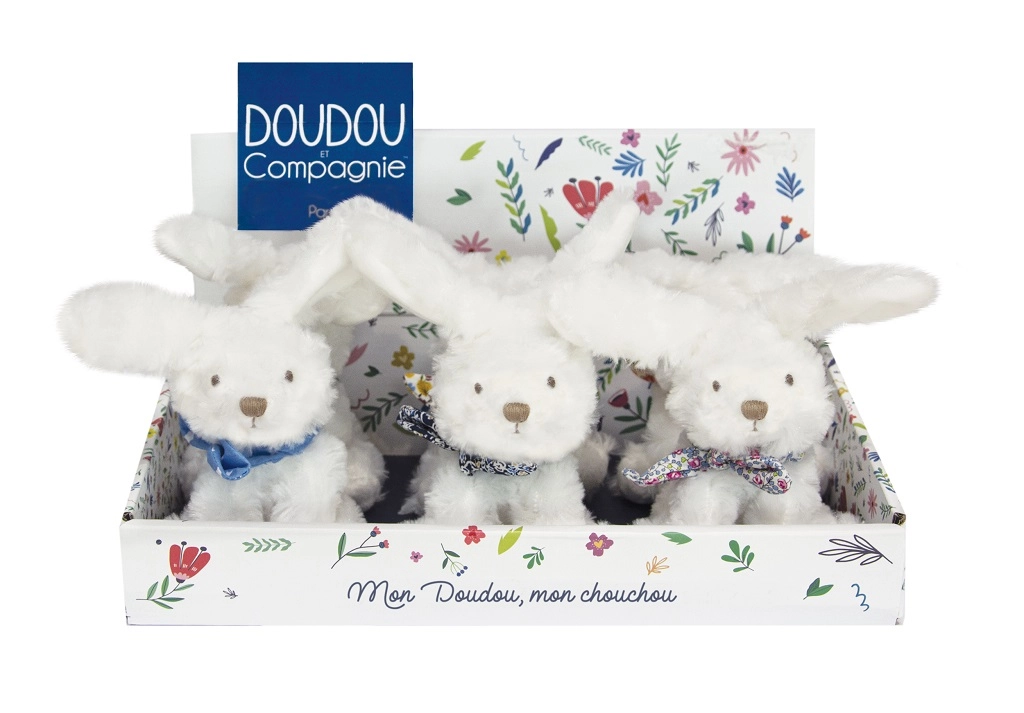 E-shop Doudou zajačik so šatkou 12 cm