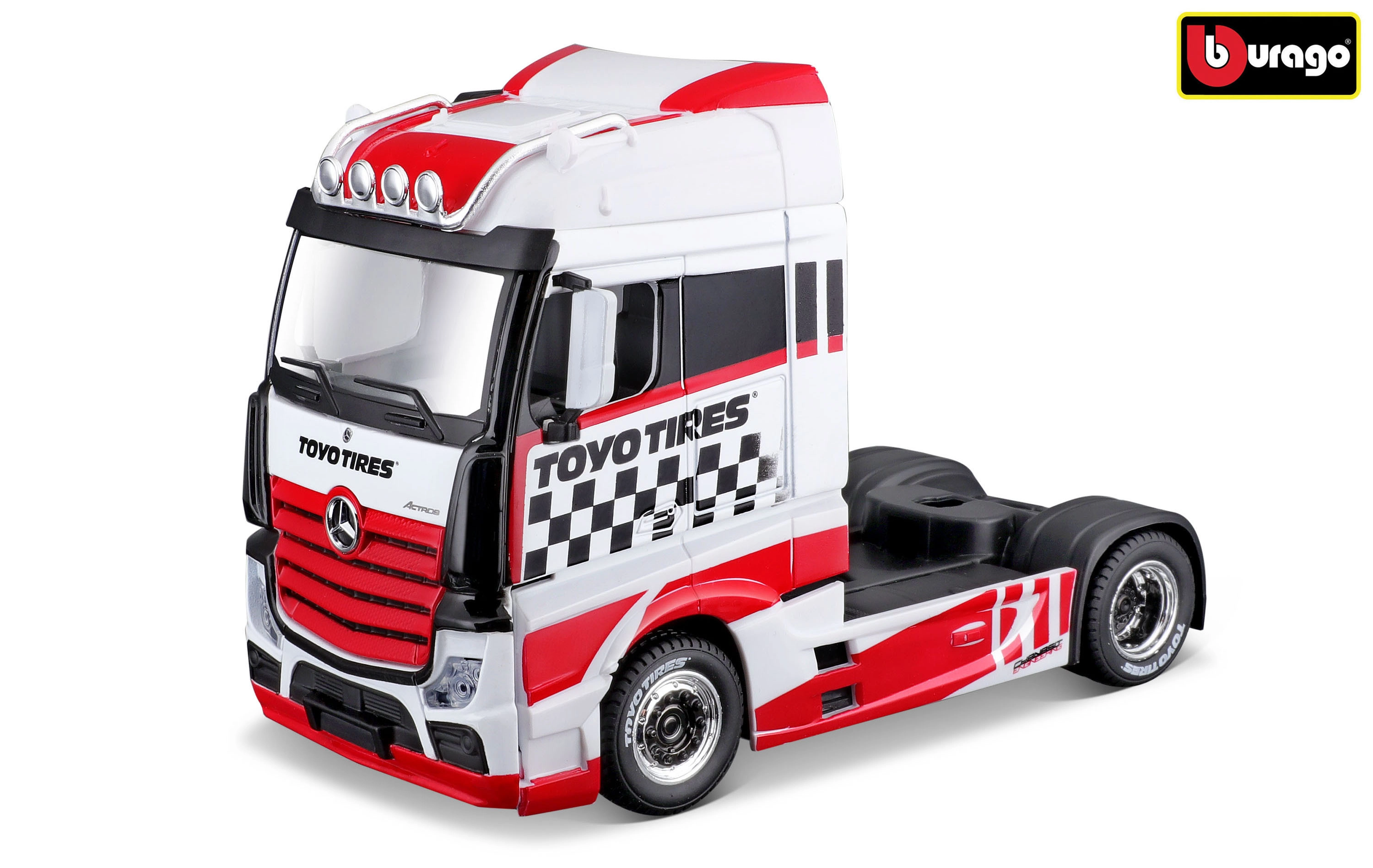E-shop Bburago MB Actros Gigaspace černá bílá 1:43