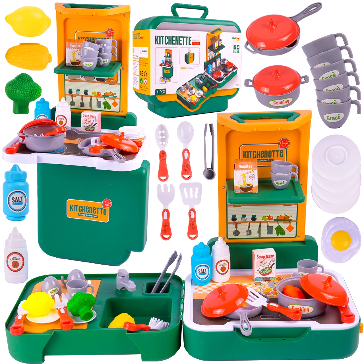 kufrík kuchynka s drezom pre deti