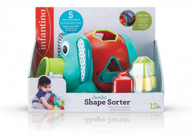 E-shop Infantino Slon Jumbo s vkladacími tvarmi