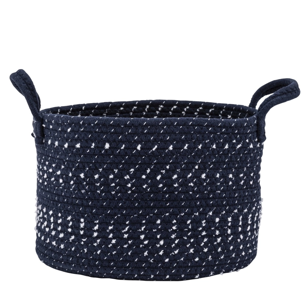 E-shop Pletený úložný kôš 28 × 28 × 20 cm, granátový