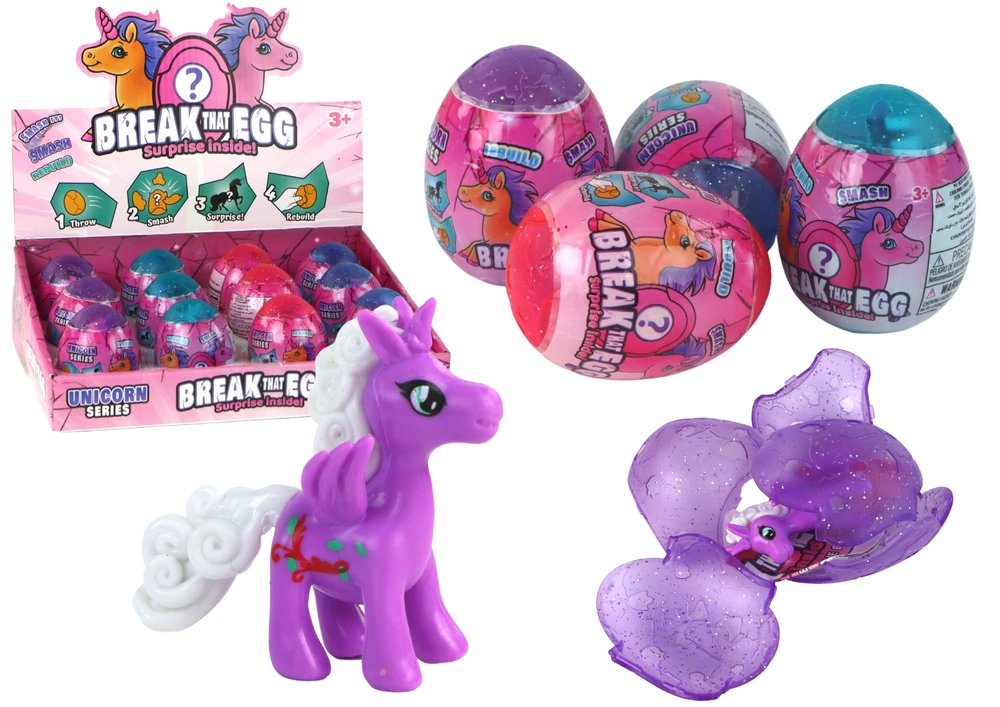 E-shop Magické praskajúce vajíčko Jednorožec v pancieri 4 farby 6 cm