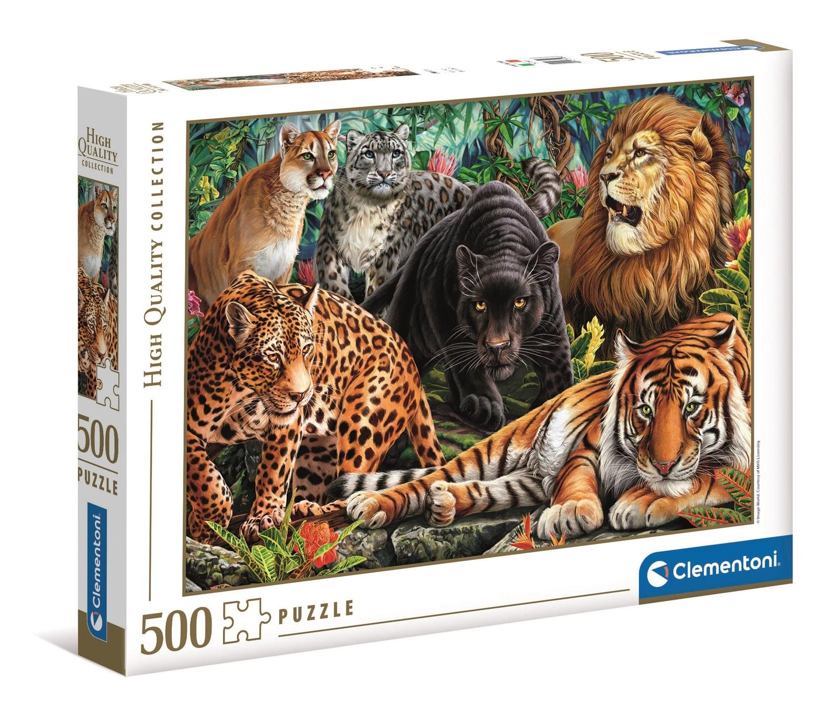 E-shop Clementoni puzzle 500 dielikov – divé mačky