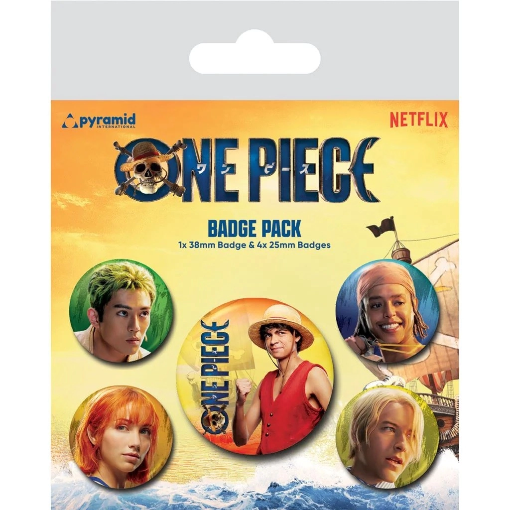 E-shop Pyramid International Súprava placiek One Piece Live Action - The Straw Hats