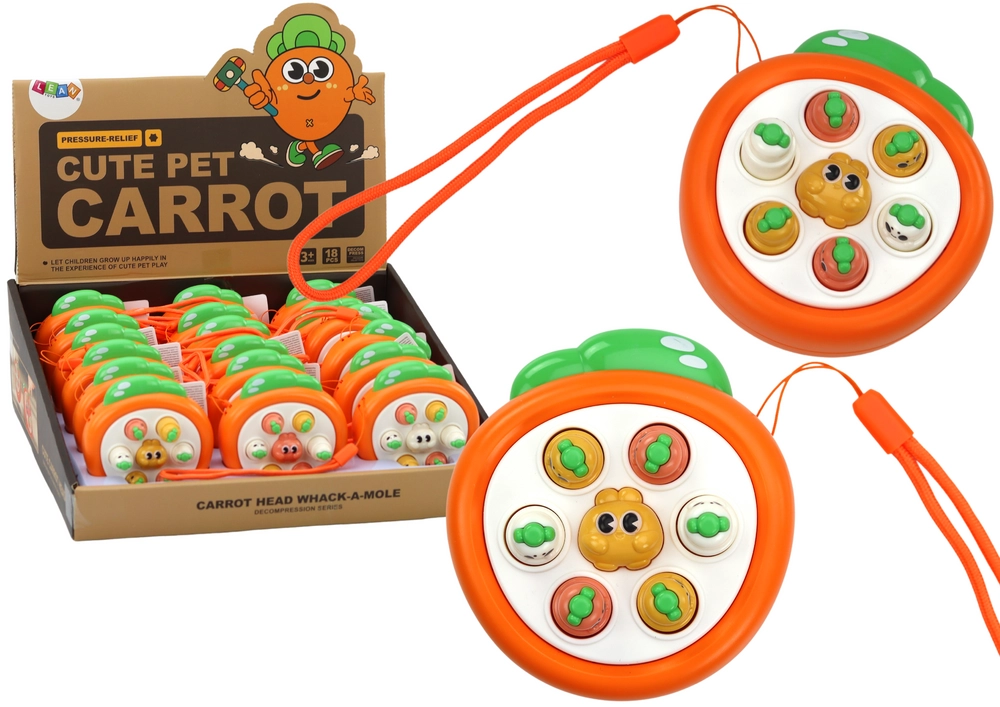 Mini arkádová hra Wac A Mole Carrots Orange