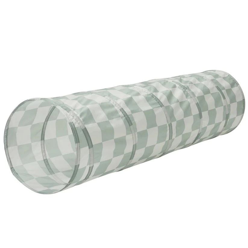 3 Sprouts detský hrací tunel recycled checkerboard green