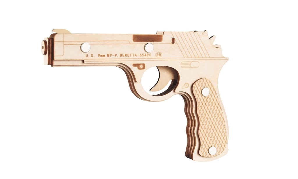 E-shop Drevené 3D puzzle pištole Beretta M9