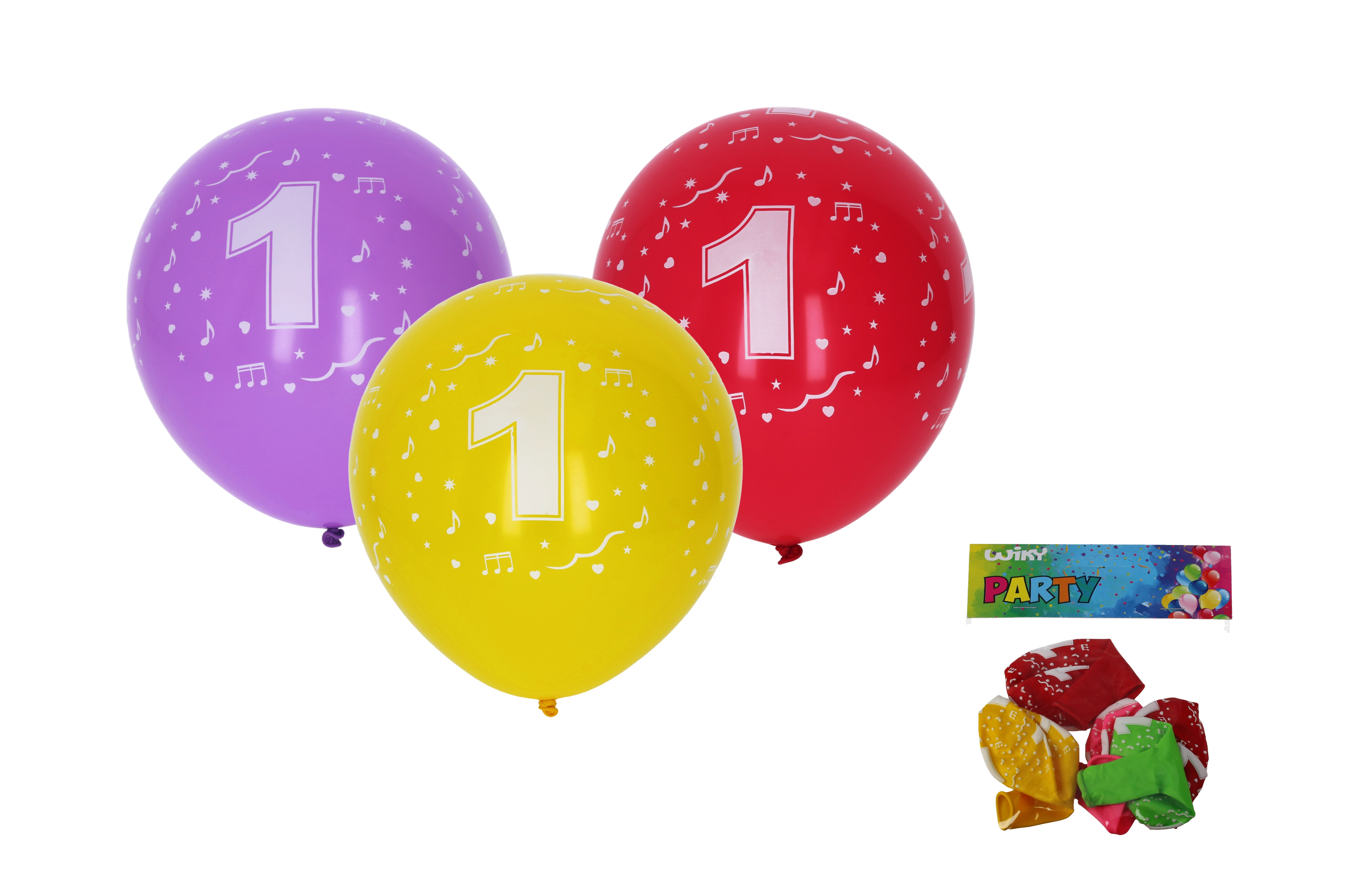 E-shop Wiky Balónik nafukovací 30cm sada s číslom 1 WKW009913