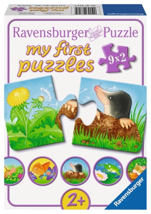 E-shop RAVENSBURGER Moje prvé puzzle Zvieratká na záhradke 9x2 dieliky