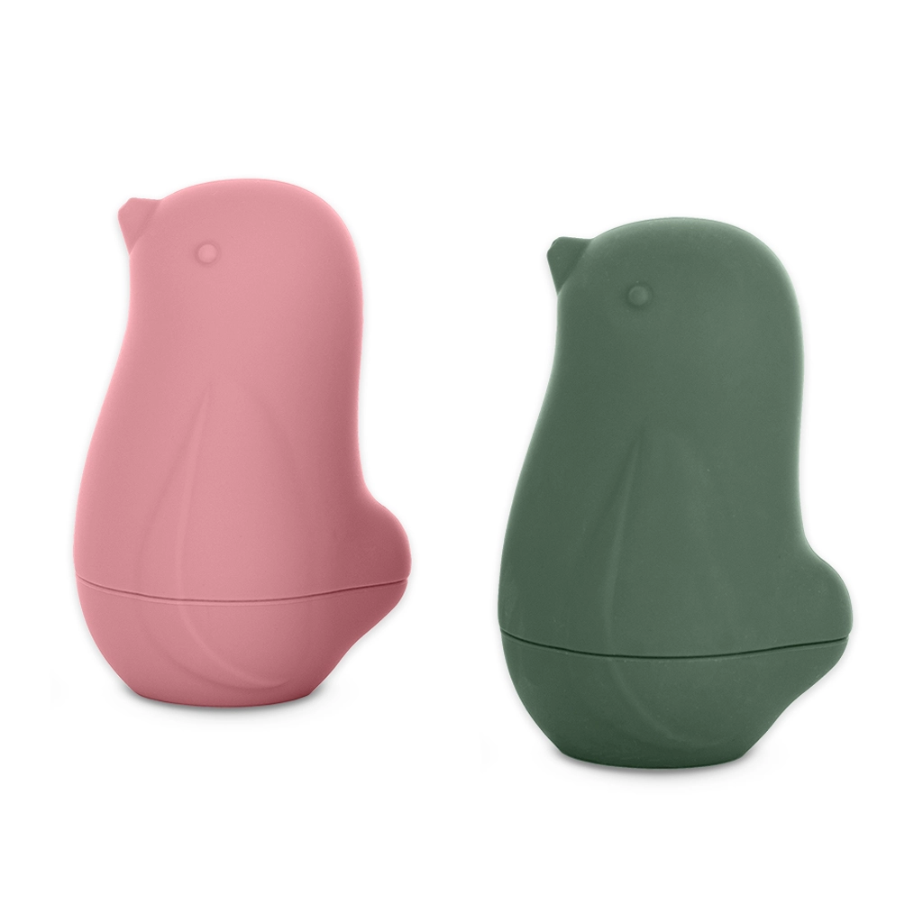 E-shop PETITE&MARS silikónové Love birds Ochre Green