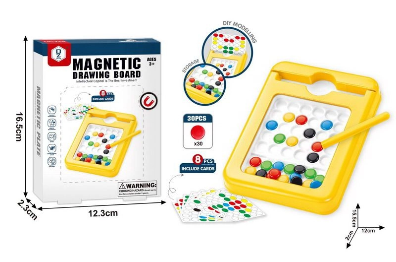 Tabuľka s farebnými magnetkami