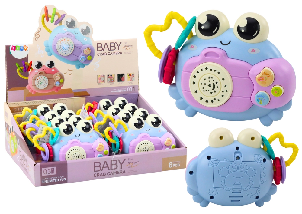 E-shop Lean Toys interaktívna hrkálka modrý krab