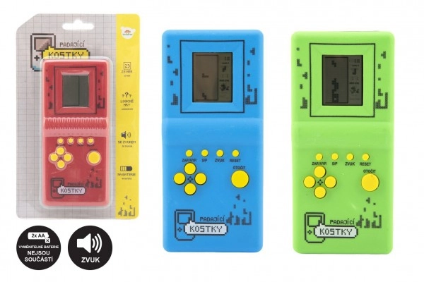 E-shop Digitálna hra Padajúce kocky hlavolam plast 14x7cm na batérie so zvukom v krabičke 7,5x14,5x2,5cm
