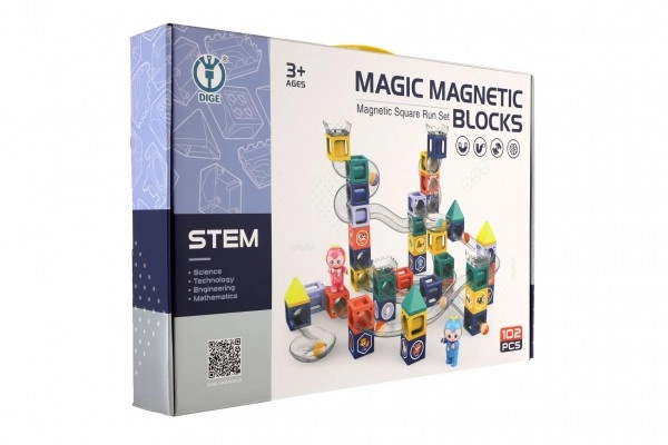 E-shop Teddies Kuličková dráha magnetická s figurkami 102 ks