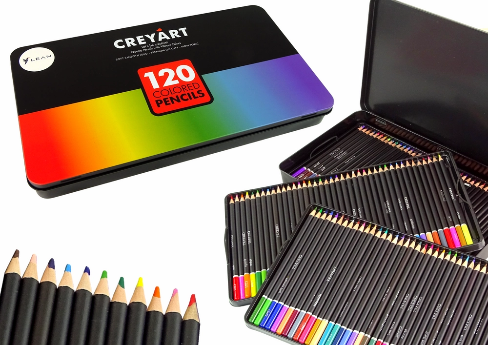 E-shop Sada 120 umeleckých pasteliek v kovovom puzdre