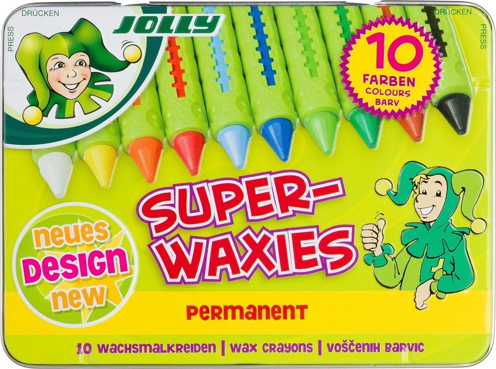 Jolly voskové pastelky Superwaxies permanent 10ks