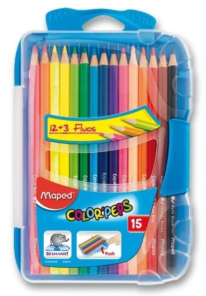 Trojhranné pastelky Maped Color'Peps Smart Box 15 ks