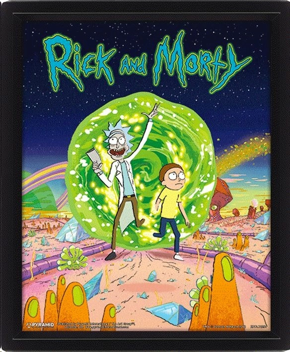 3D obraz v ráme, Rick and Morty (Portal)