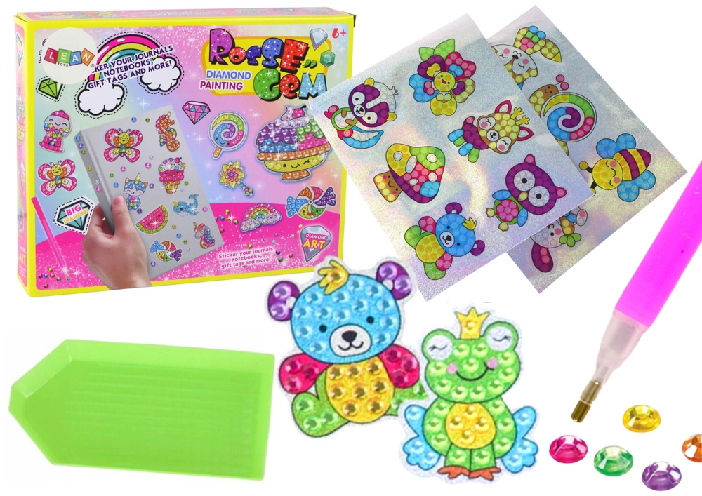 E-shop Lean Toys Súprava na výrobu diamantových nálepiek zvieratká