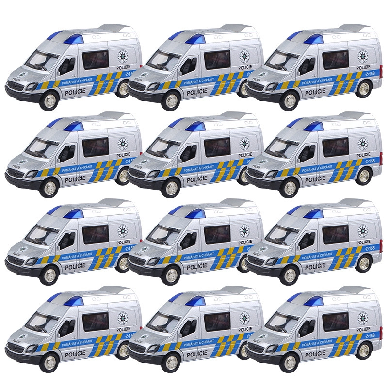 Kovové policajné auto s pohonom Pull Back