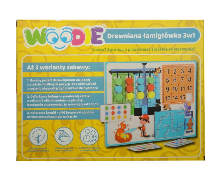 E-shop Drevená logická hra 3v1 Woodie