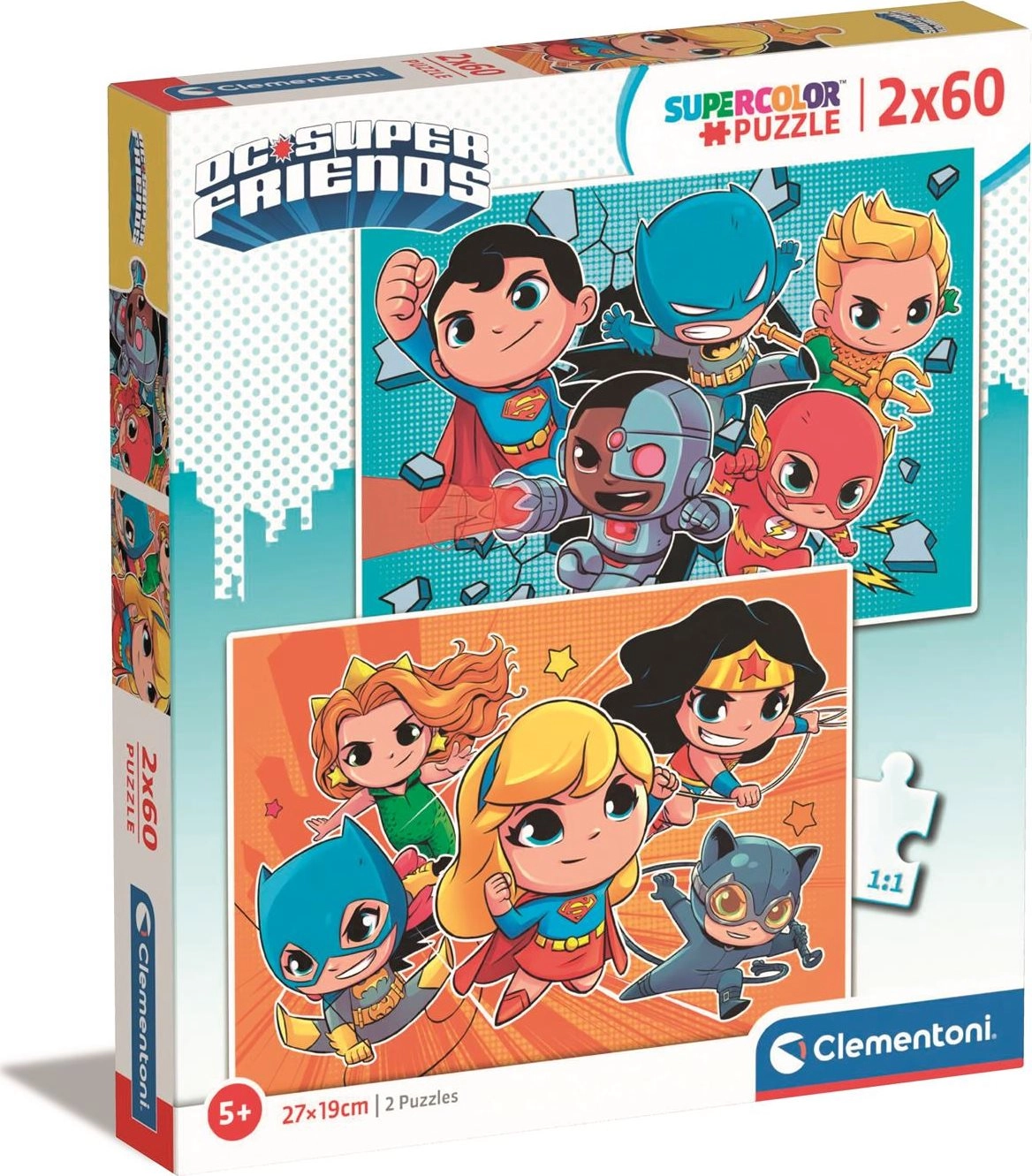 CLEMENTONI DC Super Friends 2x60 dielov